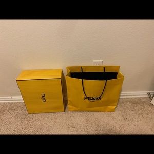 Authentic Brand New  Large Fendi gift set (Shoe box Men's size 10 & Gift Bag)